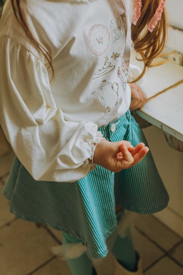 Mumunbaba - Korean Children Fashion - #kidsshorts - Ellina Paint Tee