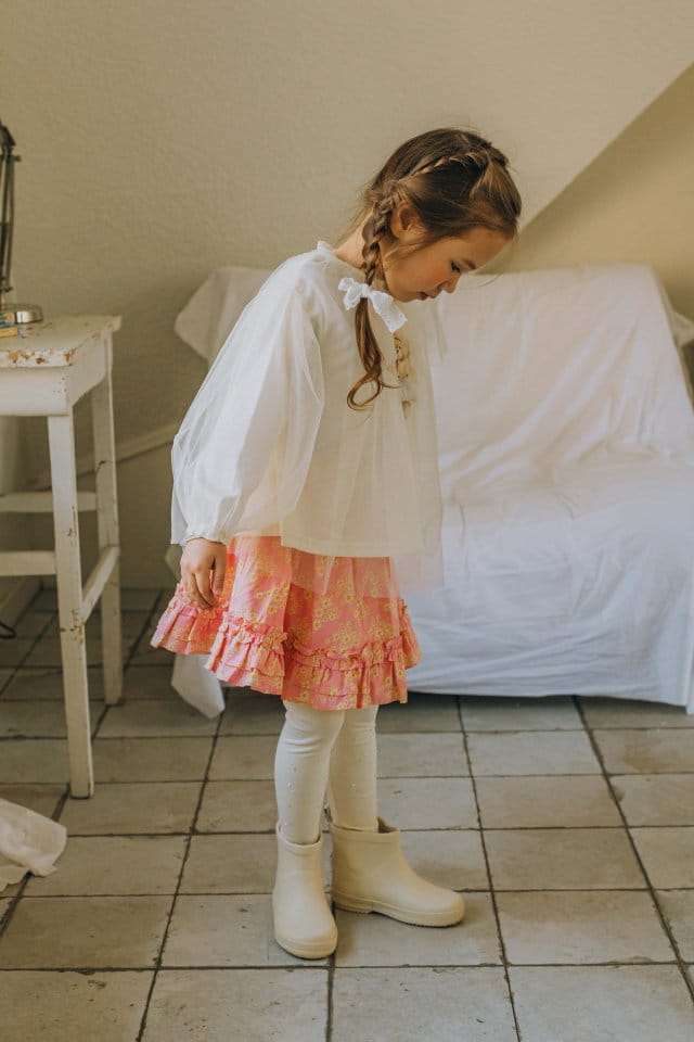 Mumunbaba - Korean Children Fashion - #fashionkids - Low Flower Skirt - 4
