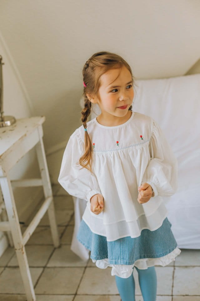 Mumunbaba - Korean Children Fashion - #minifashionista - Low Embroider Blouse