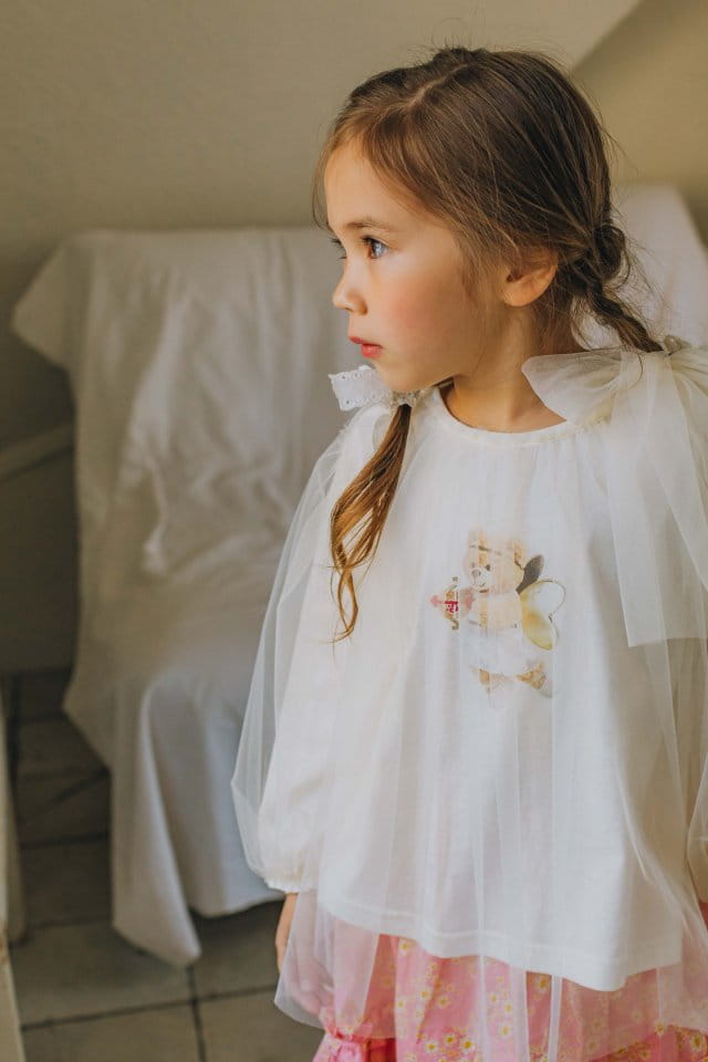 Mumunbaba - Korean Children Fashion - #todddlerfashion - Cupid Mesh Tee - 6