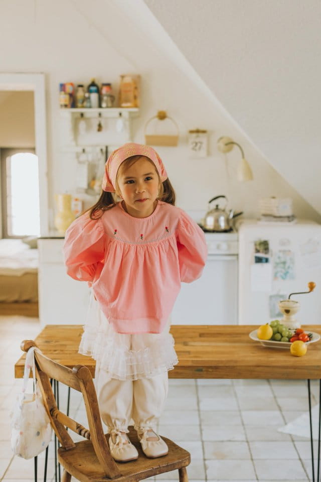 Mumunbaba - Korean Children Fashion - #todddlerfashion - Low Embroider Blouse - 4