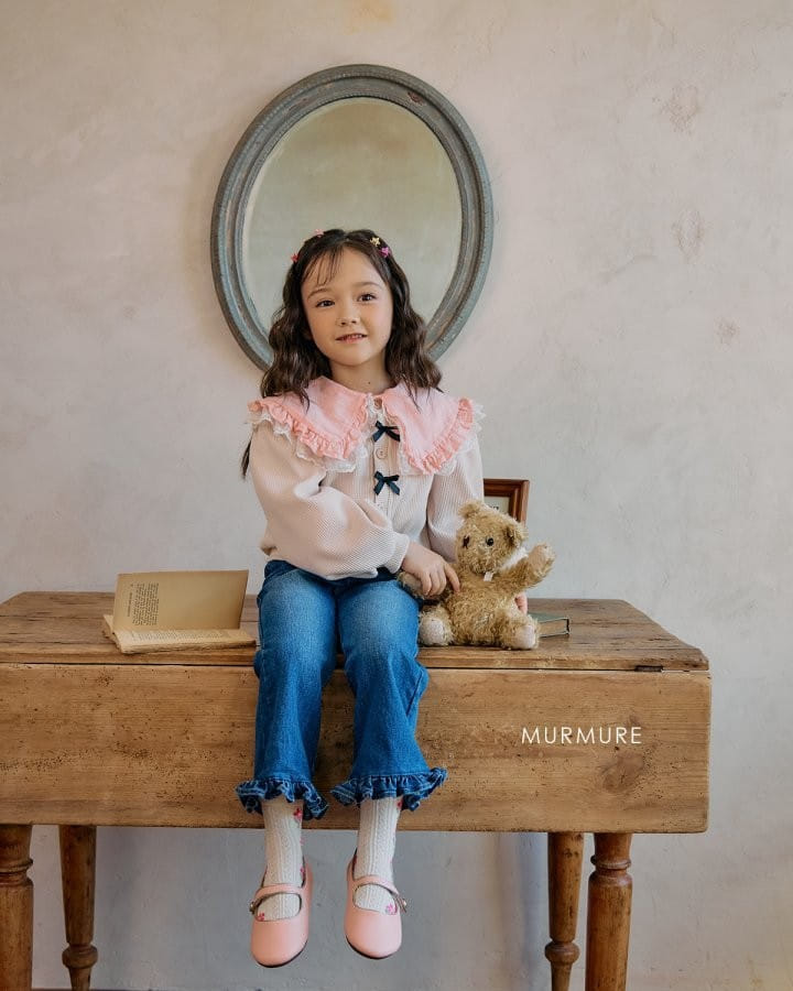 Murmure - Korean Children Fashion - #fashionkids - Waffle Ribbon Cardigan - 4