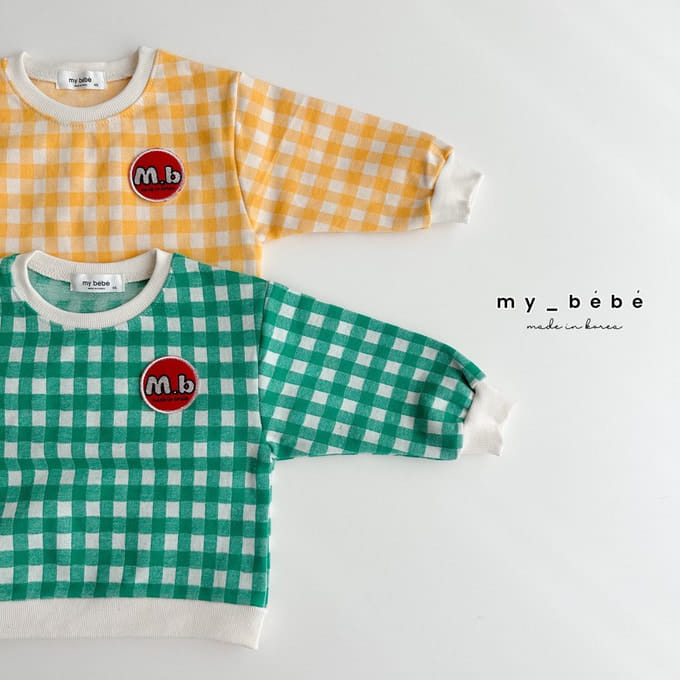 My Bebe - Korean Children Fashion - #Kfashion4kids - Square Jacquard Sweat