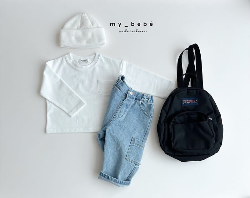 My Bebe - Korean Children Fashion - #childrensboutique - Single Pocket Tee - 11