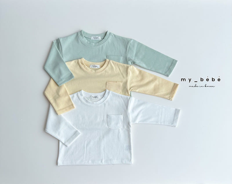 My Bebe - Korean Children Fashion - #kidzfashiontrend - Single Pocket Tee - 3