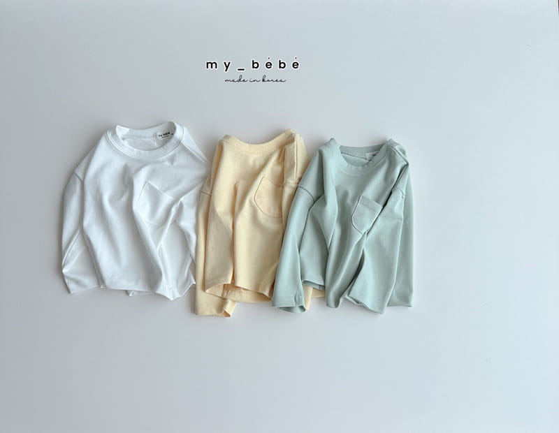 My Bebe - Korean Children Fashion - #littlefashionista - Single Pocket Tee - 5