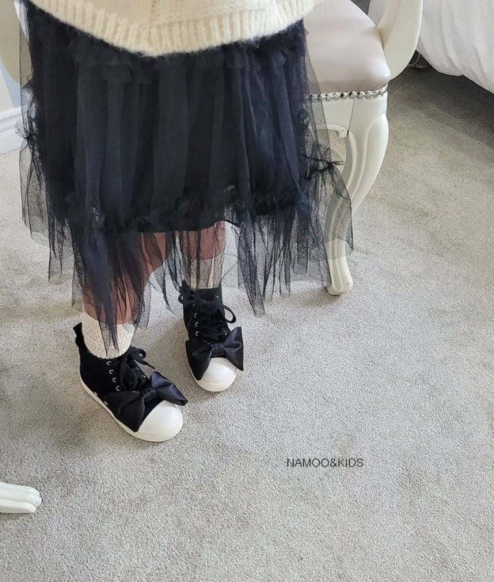 Namoo & Kids - Korean Children Fashion - #Kfashion4kids - Ribbon High Top Sneakers - 8