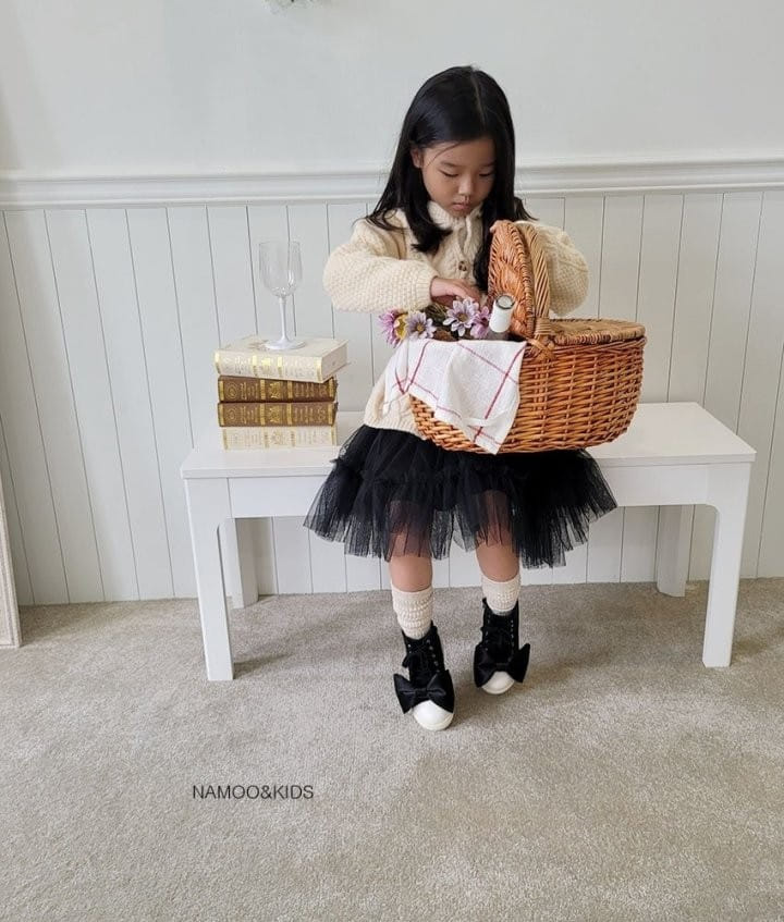 Namoo & Kids - Korean Children Fashion - #childrensboutique - Ribbon High Top Sneakers