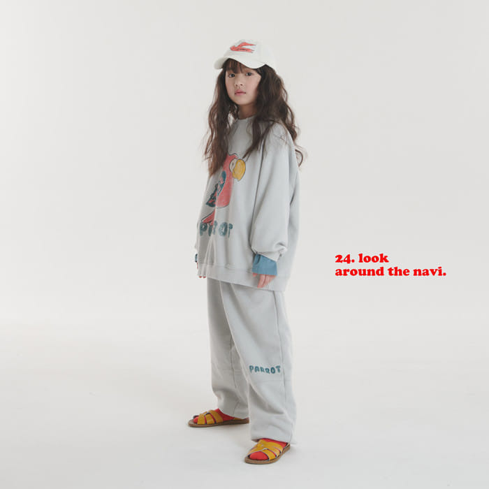 Navi - Korean Children Fashion - #kidsshorts - Parrot Sweatshirt - 6