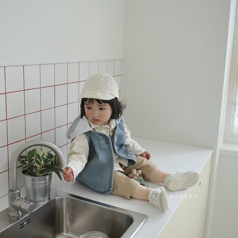Neneru - Korean Baby Fashion - #babywear - Denim Hoddy Vest - 4