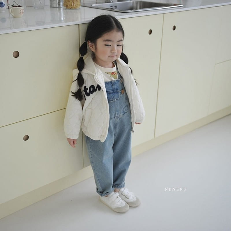 Neneru - Korean Children Fashion - #kidsstore - Kids Ccomi Denim Dungarees - 2