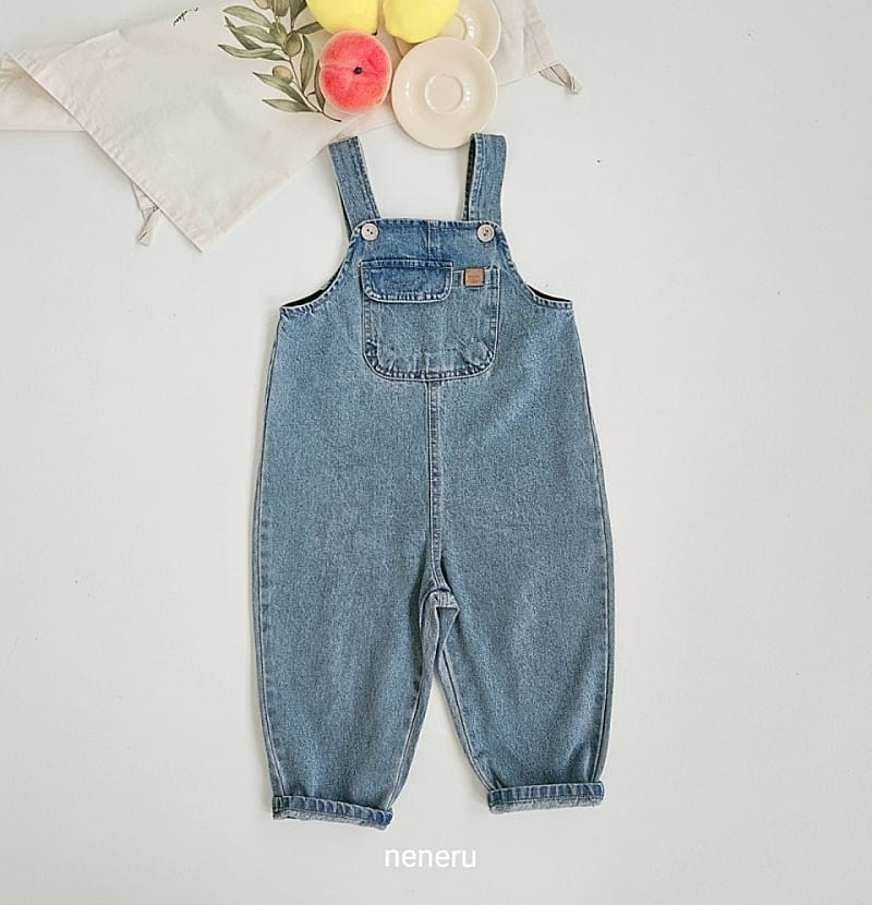 Neneru - Korean Children Fashion - #magicofchildhood - Kids Ccomi Denim Dungarees - 6