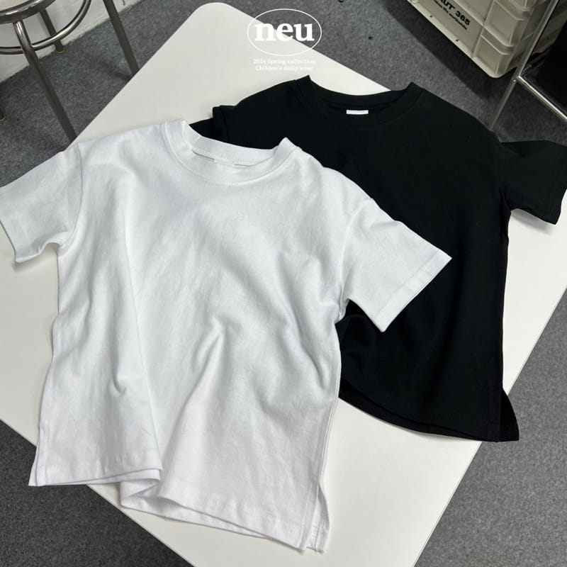 Neu - Korean Children Fashion - #minifashionista - Basic Short Sleeve Tee - 2
