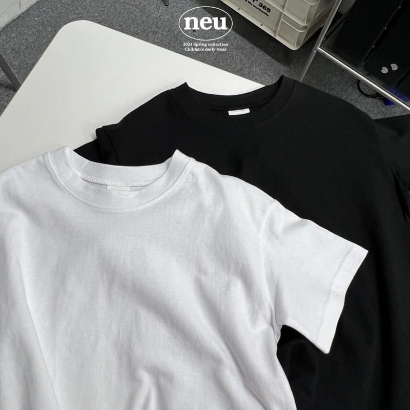 Neu - Korean Children Fashion - #prettylittlegirls - Basic Short Sleeve Tee - 3