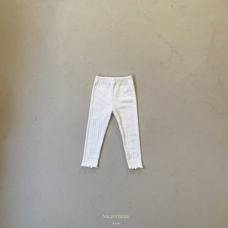 Night Bebe - Korean Children Fashion - #designkidswear - Eyelet Terry Leggigns - 6