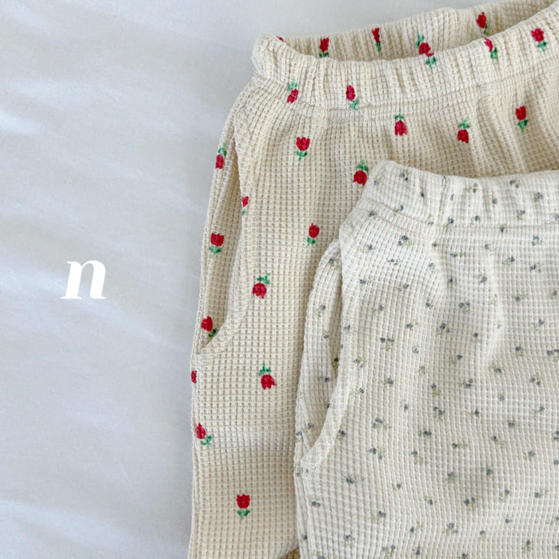 Ninibello - Korean Children Fashion - #Kfashion4kids - Flower Waffle Pants - 6