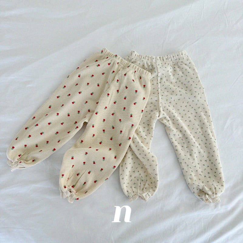 Ninibello - Korean Children Fashion - #kidzfashiontrend - Flower Waffle Pants - 5