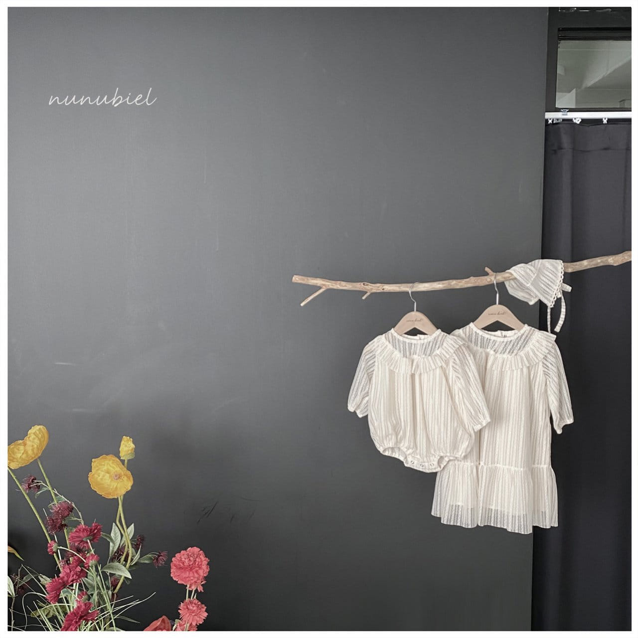 Nunubiel - Korean Baby Fashion - #babyboutiqueclothing - Bebe Lace Romper Bonnet  - 2