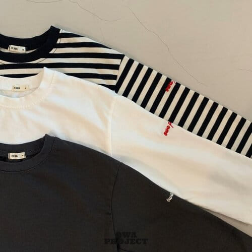 O Wa - Korean Children Fashion - #childrensboutique - Single Embroidery Tee - 2