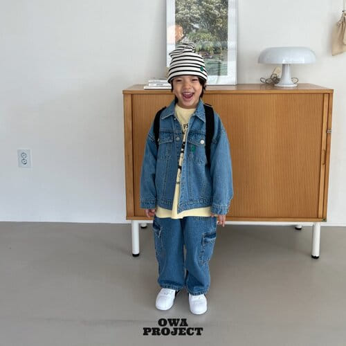 O Wa - Korean Children Fashion - #kidzfashiontrend - Cargo Denim Pants - 3