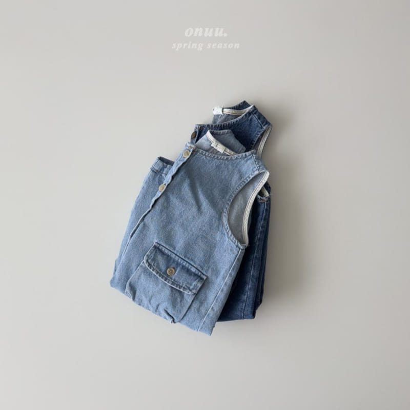 Onu - Korean Children Fashion - #fashionkids - A Denim Overalls  - 8