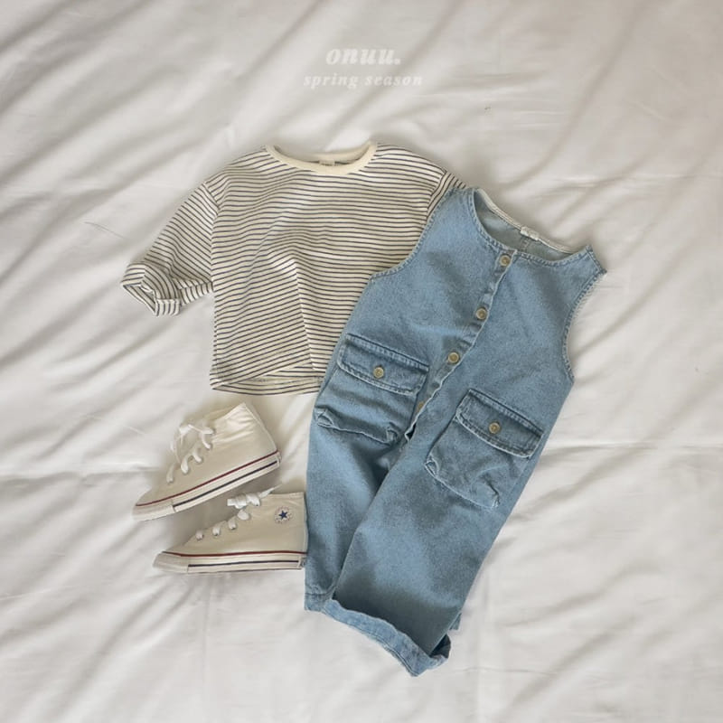 Onu - Korean Children Fashion - #kidzfashiontrend - A Denim Overalls  - 11