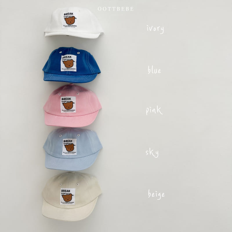 Oott Bebe - Korean Baby Fashion - #babyboutique - Bear Stitch Cap - 11
