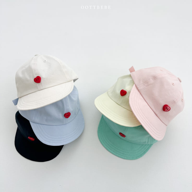 Oott Bebe - Korean Baby Fashion - #babyboutiqueclothing - Heart Ball Cap
