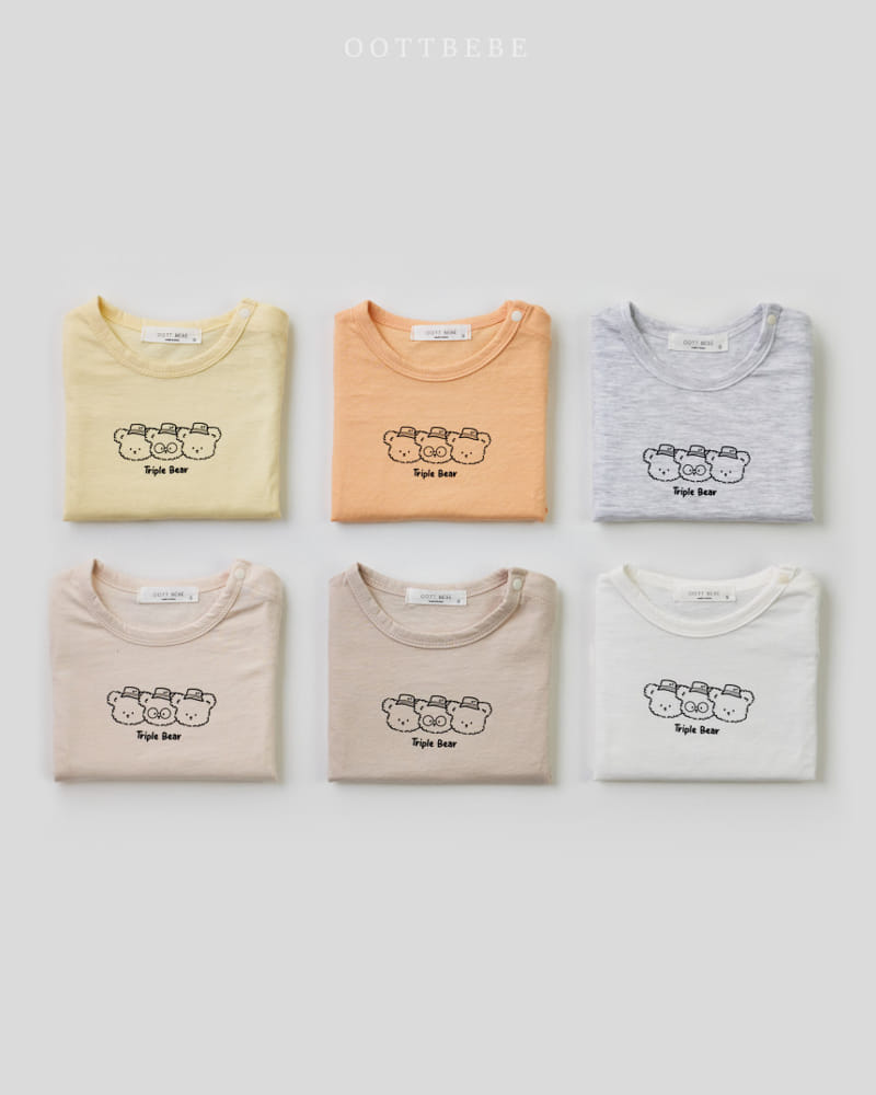Oott Bebe - Korean Baby Fashion - #babyclothing - Bebe Triple Tee