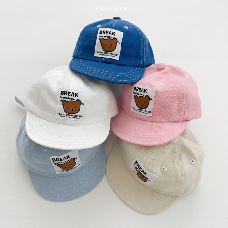 Oott Bebe - Korean Baby Fashion - #babygirlfashion - Bear Stitch Cap