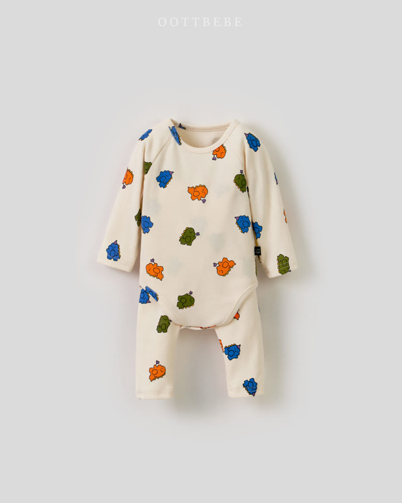 Oott Bebe - Korean Baby Fashion - #babylifestyle - Witty Body Suit Leggings Set - 10