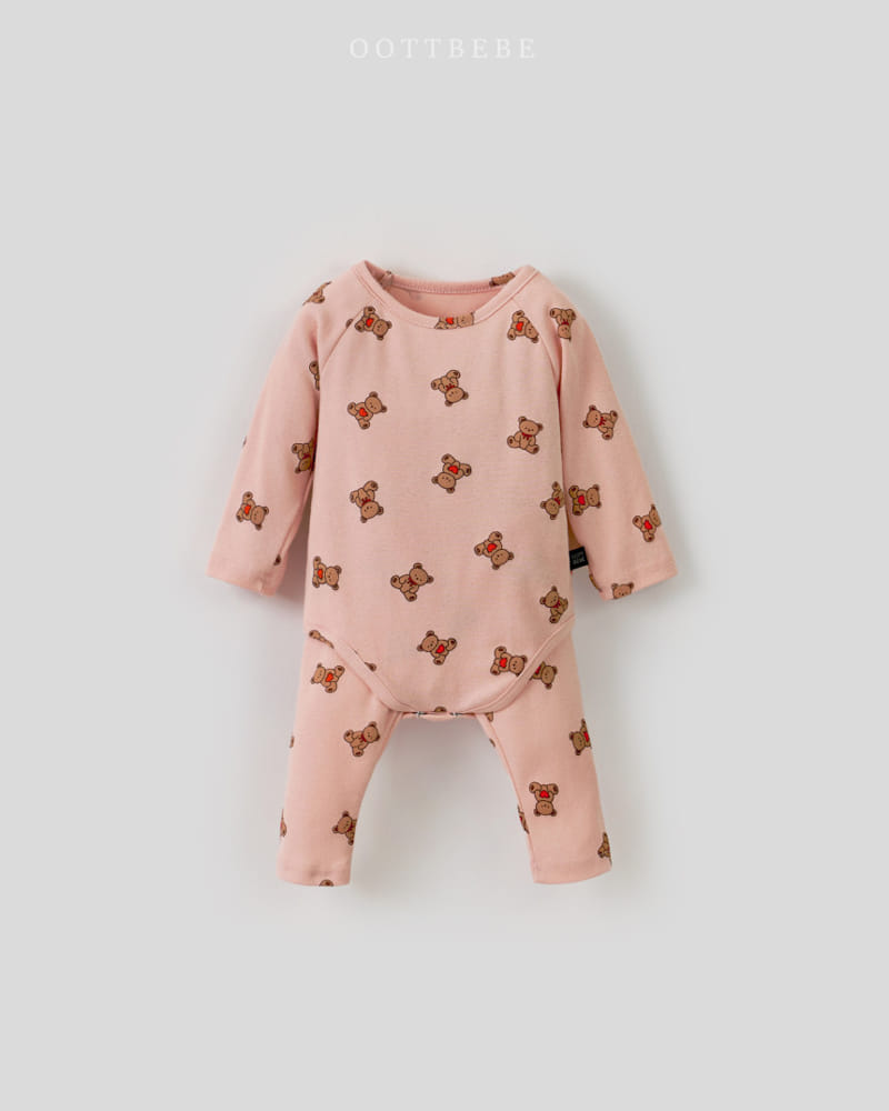 Oott Bebe - Korean Baby Fashion - #babyoninstagram - Witty Body Suit Leggings Set - 11