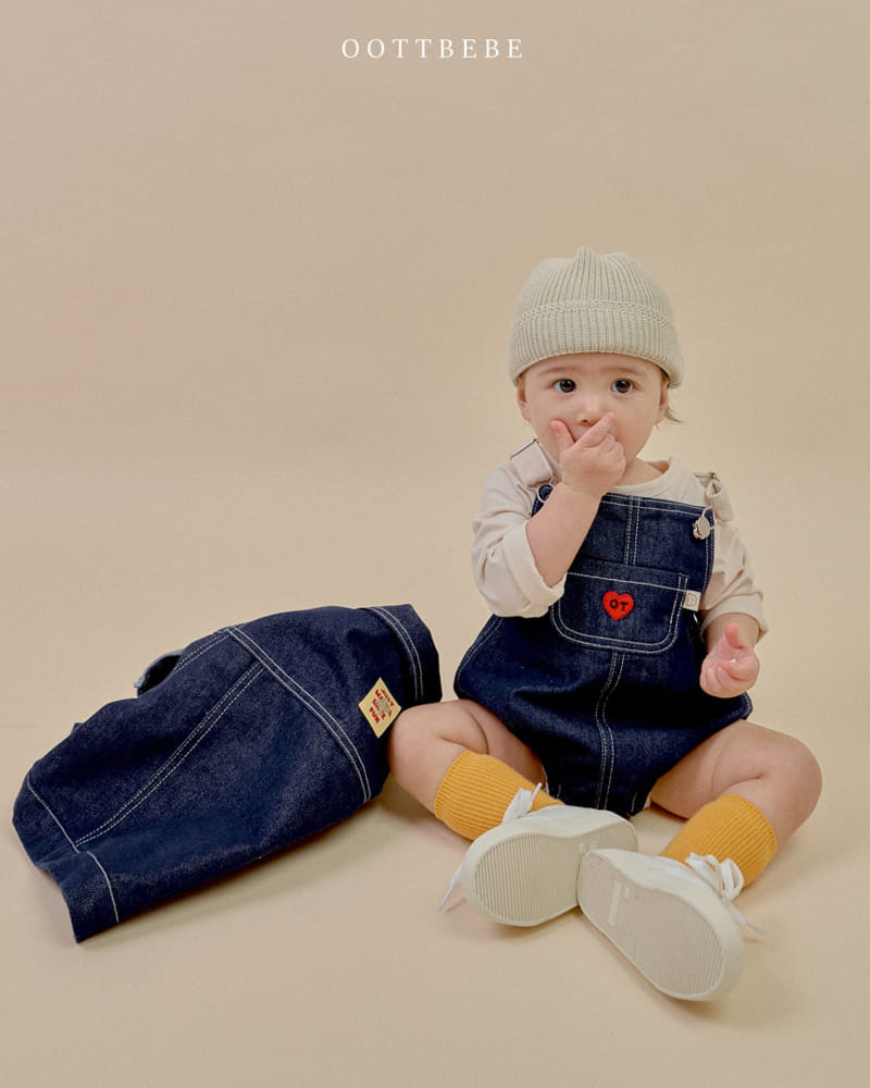 Oott Bebe - Korean Baby Fashion - #onlinebabyboutique - Dandy Denim Body Suit - 2