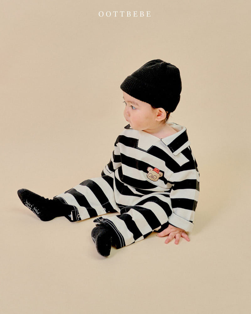 Oott Bebe - Korean Baby Fashion - #onlinebabyboutique - Tick Tock Collar Body Suit - 8