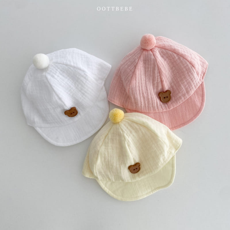 Oott Bebe - Korean Baby Fashion - #onlinebabyshop - Bear Yoru Yamche Cap