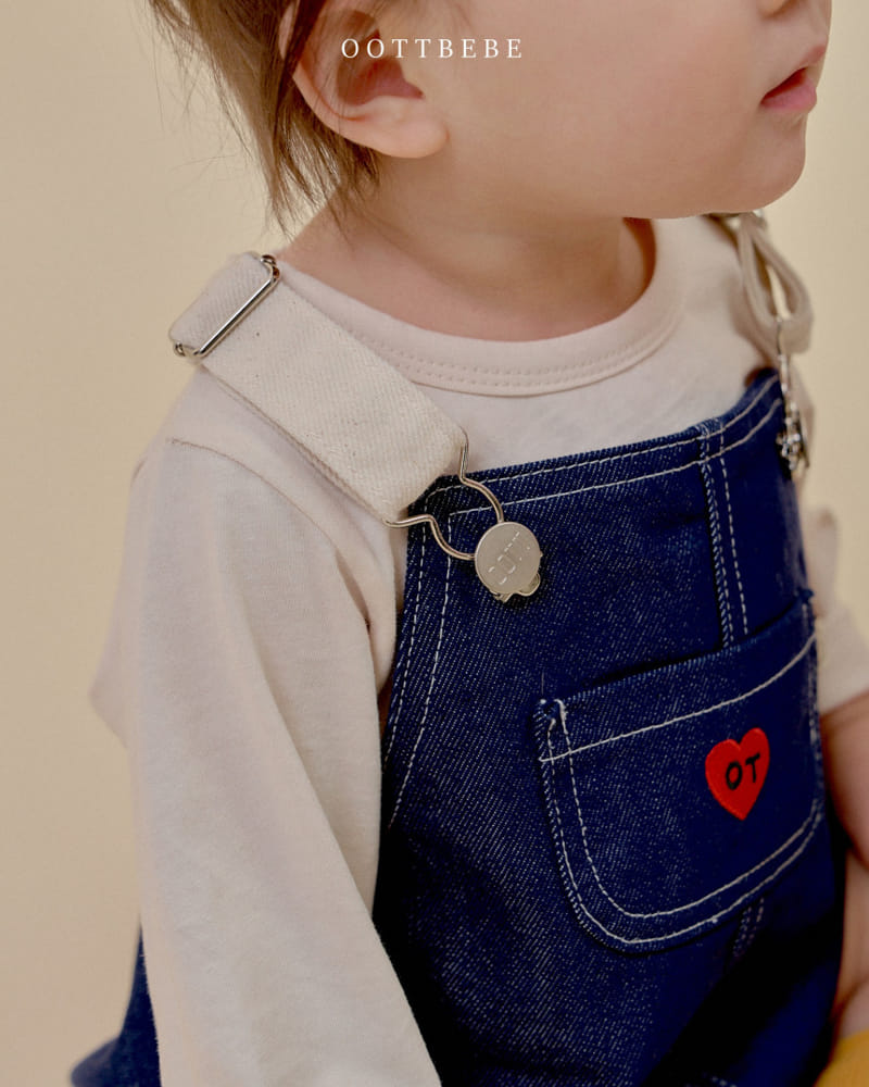 Oott Bebe - Korean Baby Fashion - #onlinebabyshop - Dandy Denim Body Suit - 3