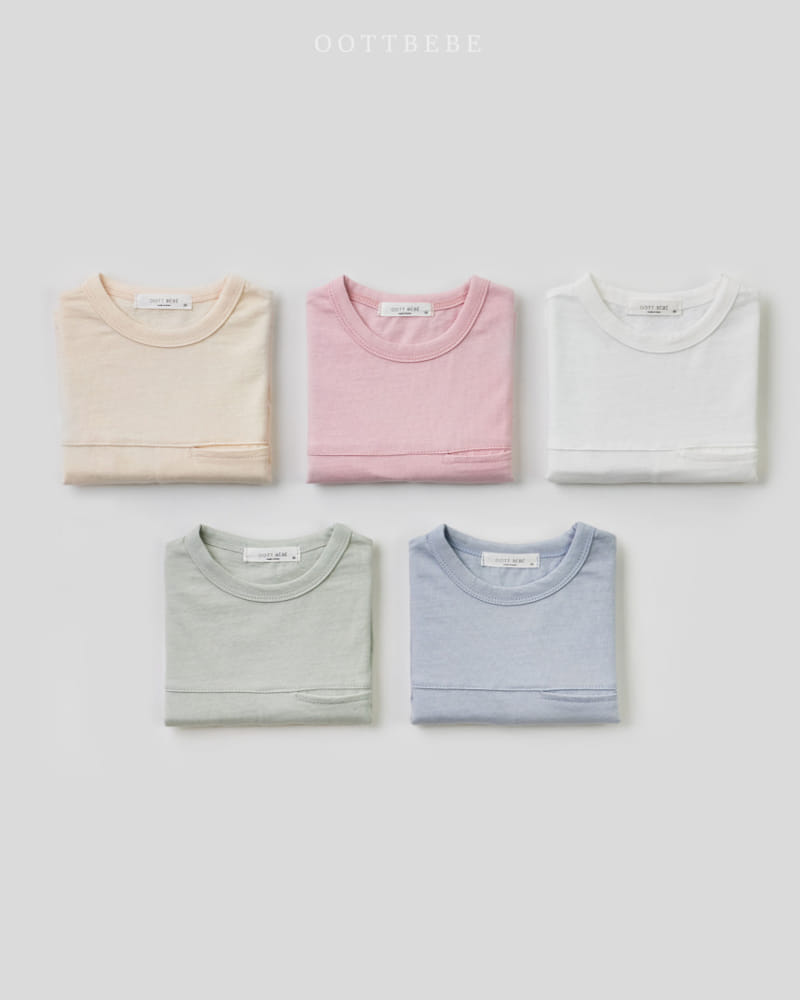 Oott Bebe - Korean Children Fashion - #discoveringself - Slow Pocket Tee