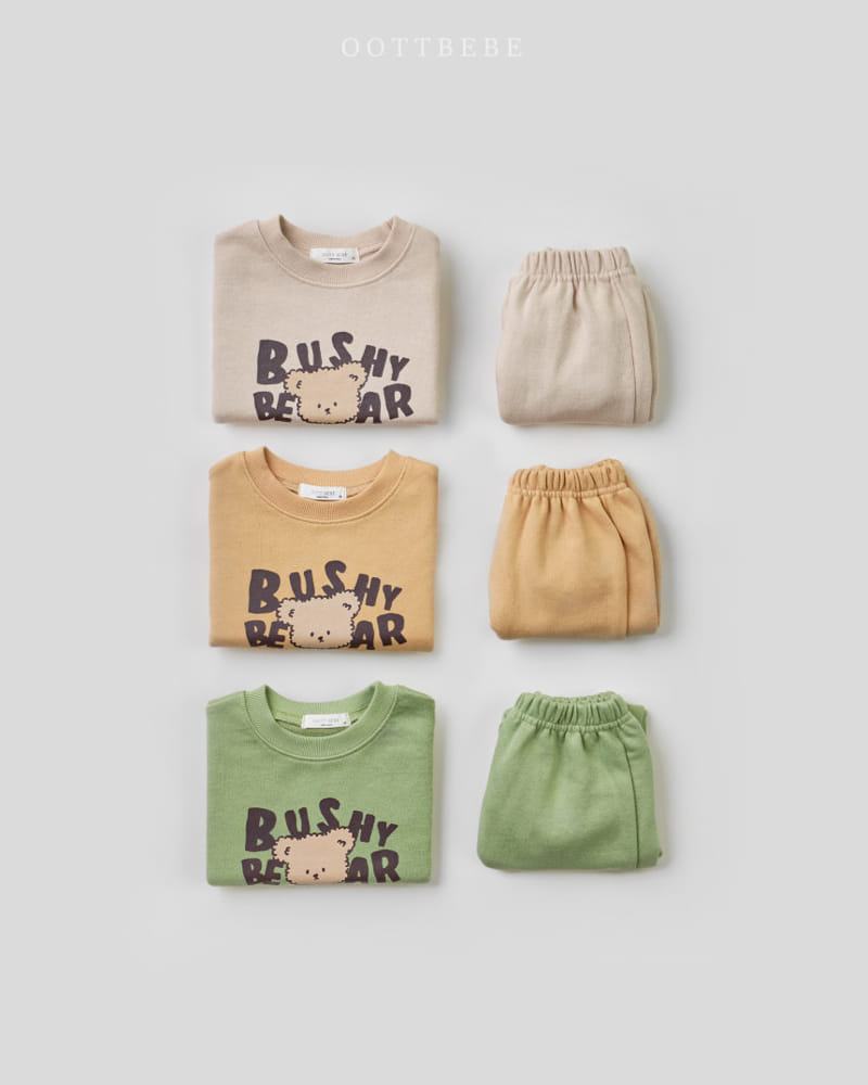Oott Bebe - Korean Children Fashion - #prettylittlegirls - Bush Bear Top Bottom Set