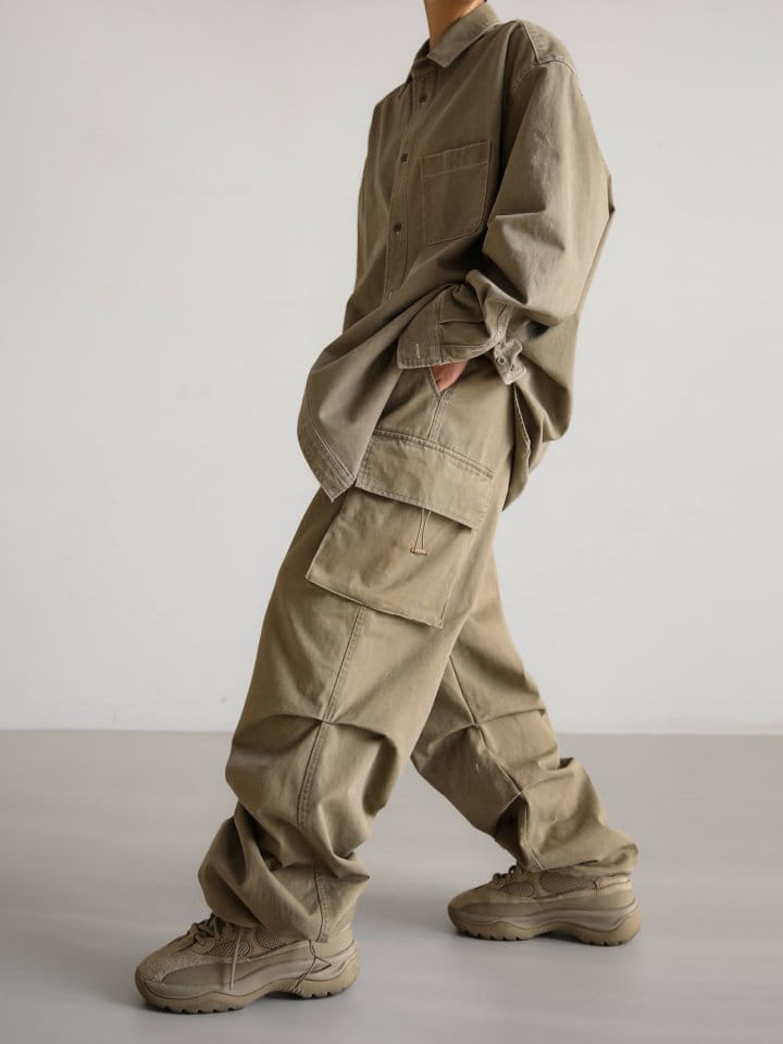 Paper Moon - Korean Women Fashion - #momslook - Washed Cotton Cargo Jogger Trousers - 6