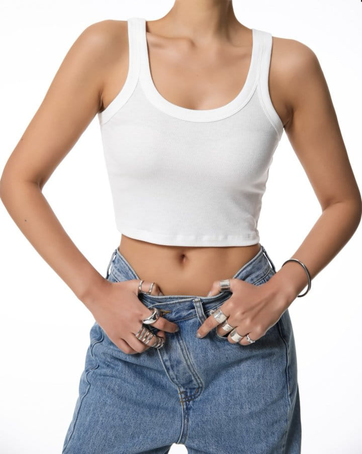 Paper Moon - Korean Women Fashion - #vintageinspired - Ribbed Cropped Tank Sleeveless Top