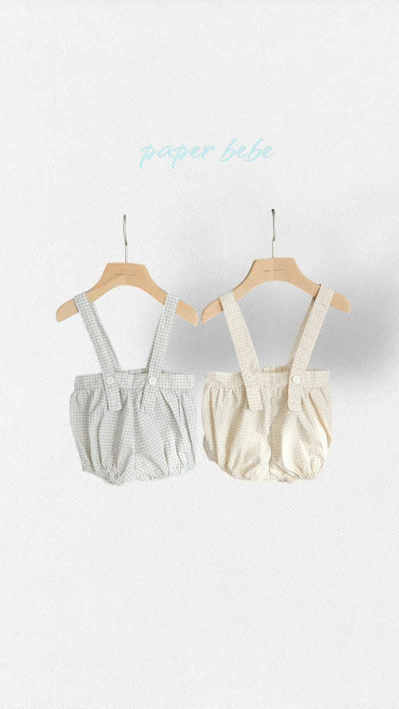 Paper Studios - Korean Baby Fashion - #babyfever - Honey Check Dungarees