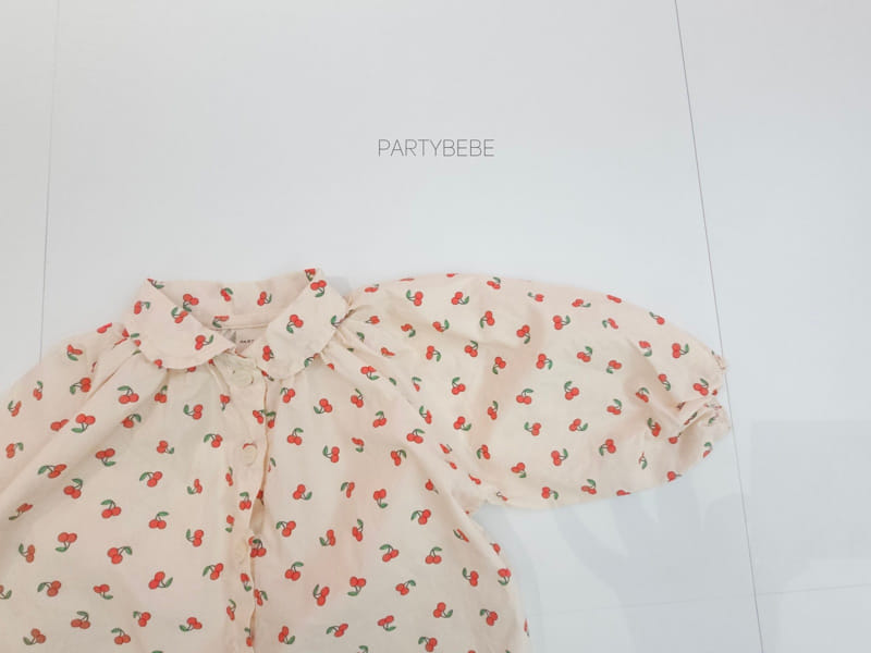 Party Kids - Korean Baby Fashion - #babygirlfashion - Cherry Blouse - 6