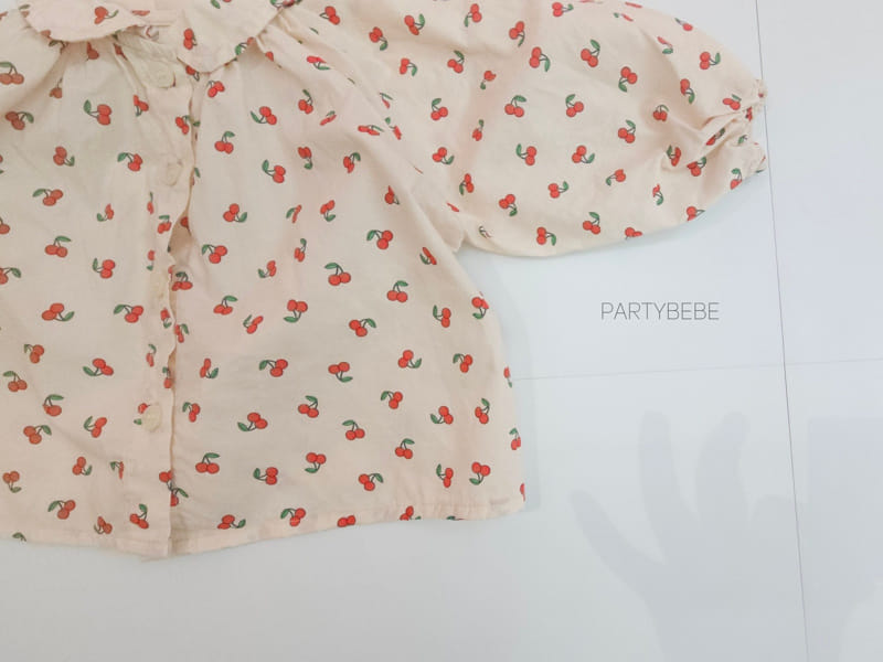 Party Kids - Korean Baby Fashion - #babylifestyle - Cherry Blouse - 7