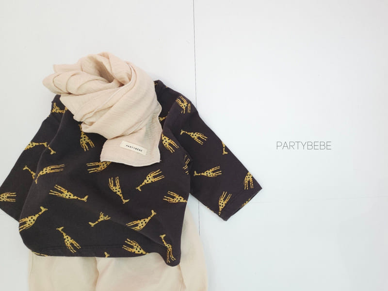 Party Kids - Korean Baby Fashion - #babyoutfit - Giraffe Tee - 2