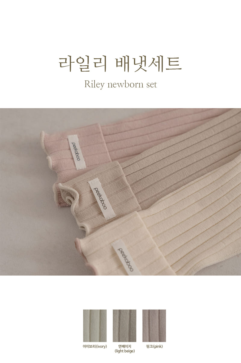 Peekaboo - Korean Baby Fashion - #onlinebabyshop - Riley Bonnet Top Bottom Set