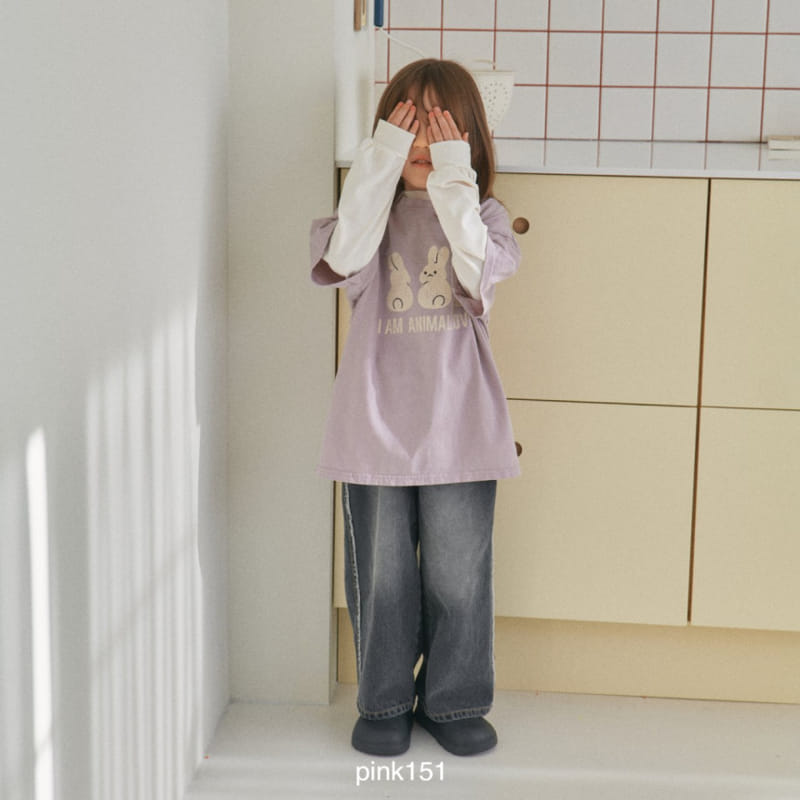Pink151 - Korean Children Fashion - #magicofchildhood - Rabbit Short Sleeve Tee - 2