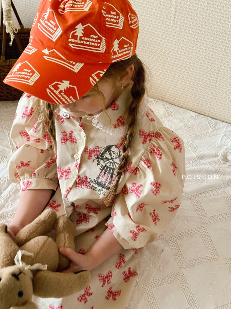 Poisson - Korean Children Fashion - #childofig - Ribbon Mini One-Piece - 3