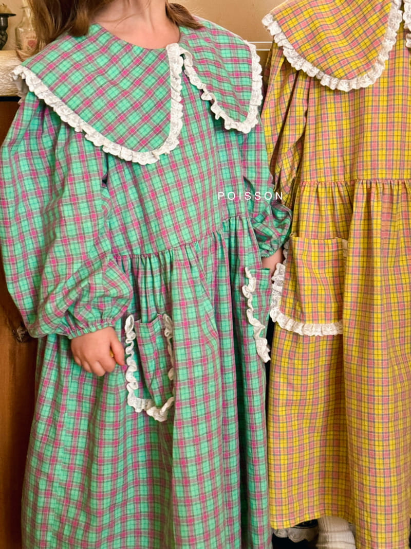 Poisson - Korean Children Fashion - #discoveringself - Make Check One-Piece - 7
