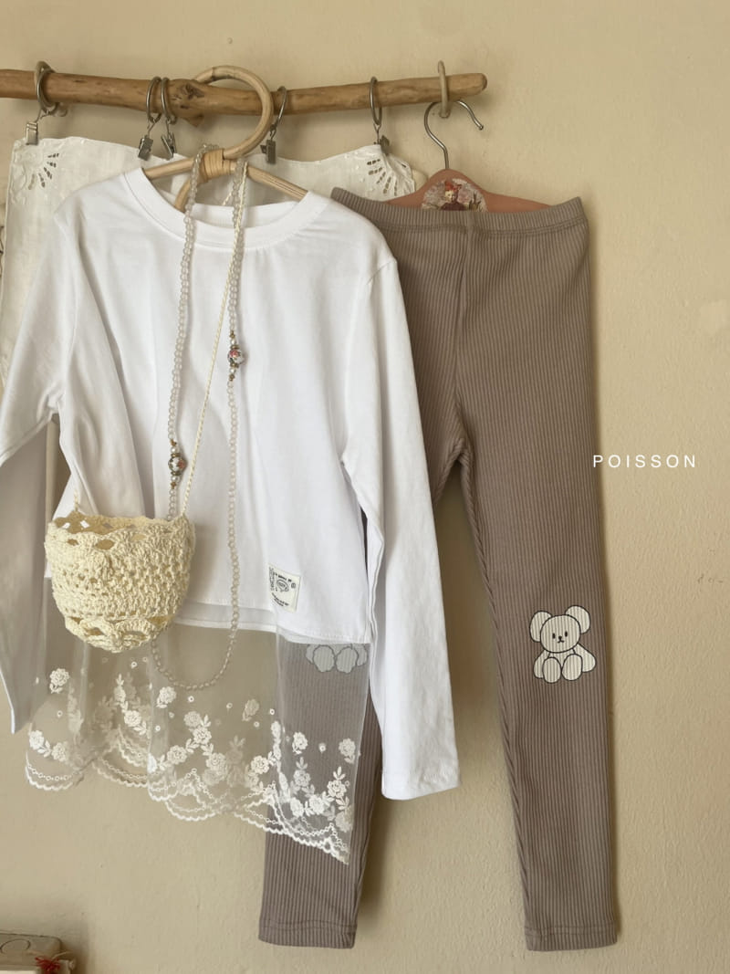 Poisson - Korean Children Fashion - #kidsshorts - Bear Leggings - 3
