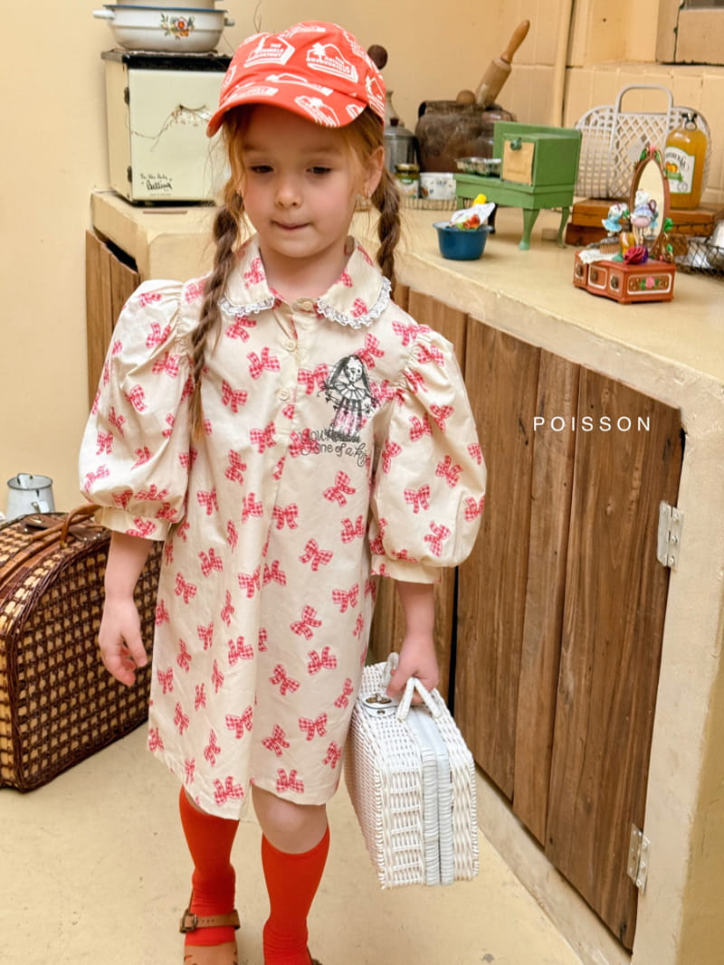 Poisson - Korean Children Fashion - #toddlerclothing - Ribbon Mini One-Piece
